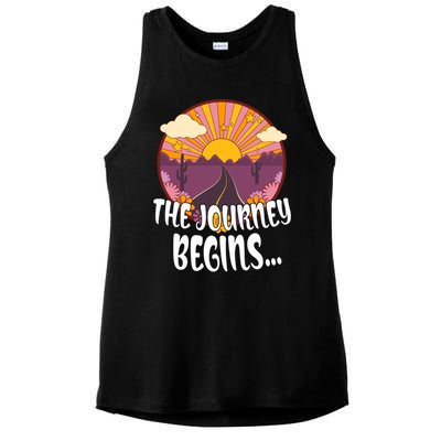 So The Journey Begins Road Trippin Tee Merch For Roadies Great Gift Ladies PosiCharge Tri-Blend Wicking Tank