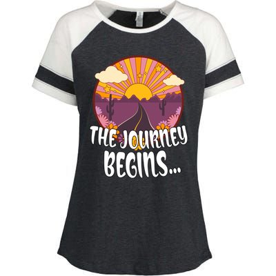 So The Journey Begins Road Trippin Tee Merch For Roadies Great Gift Enza Ladies Jersey Colorblock Tee