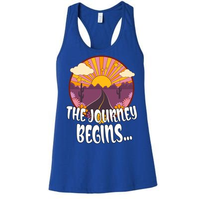 So The Journey Begins Road Trippin Tee Merch For Roadies Great Gift Women's Racerback Tank