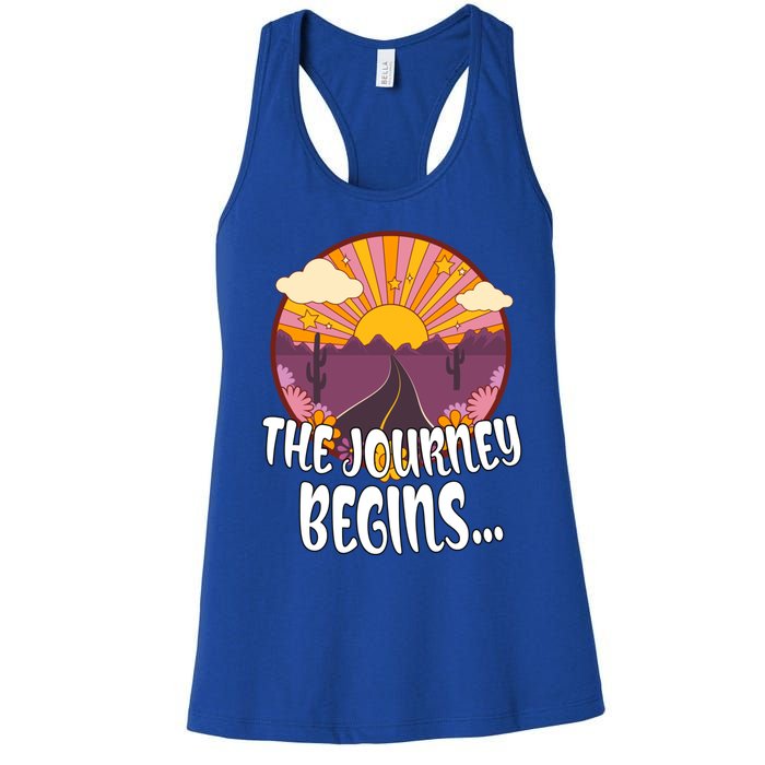 So The Journey Begins Road Trippin Tee Merch For Roadies Great Gift Women's Racerback Tank