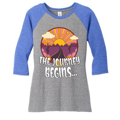 So The Journey Begins Road Trippin Tee Merch For Roadies Great Gift Women's Tri-Blend 3/4-Sleeve Raglan Shirt