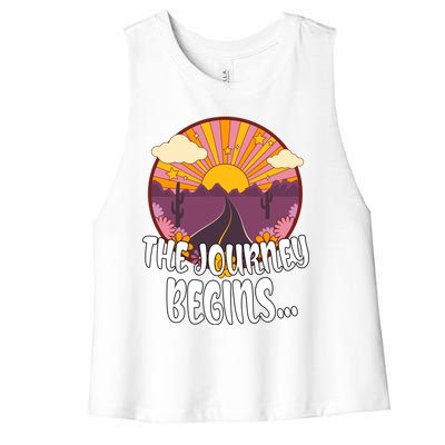 So The Journey Begins Road Trippin Tee Merch For Roadies Great Gift Women's Racerback Cropped Tank