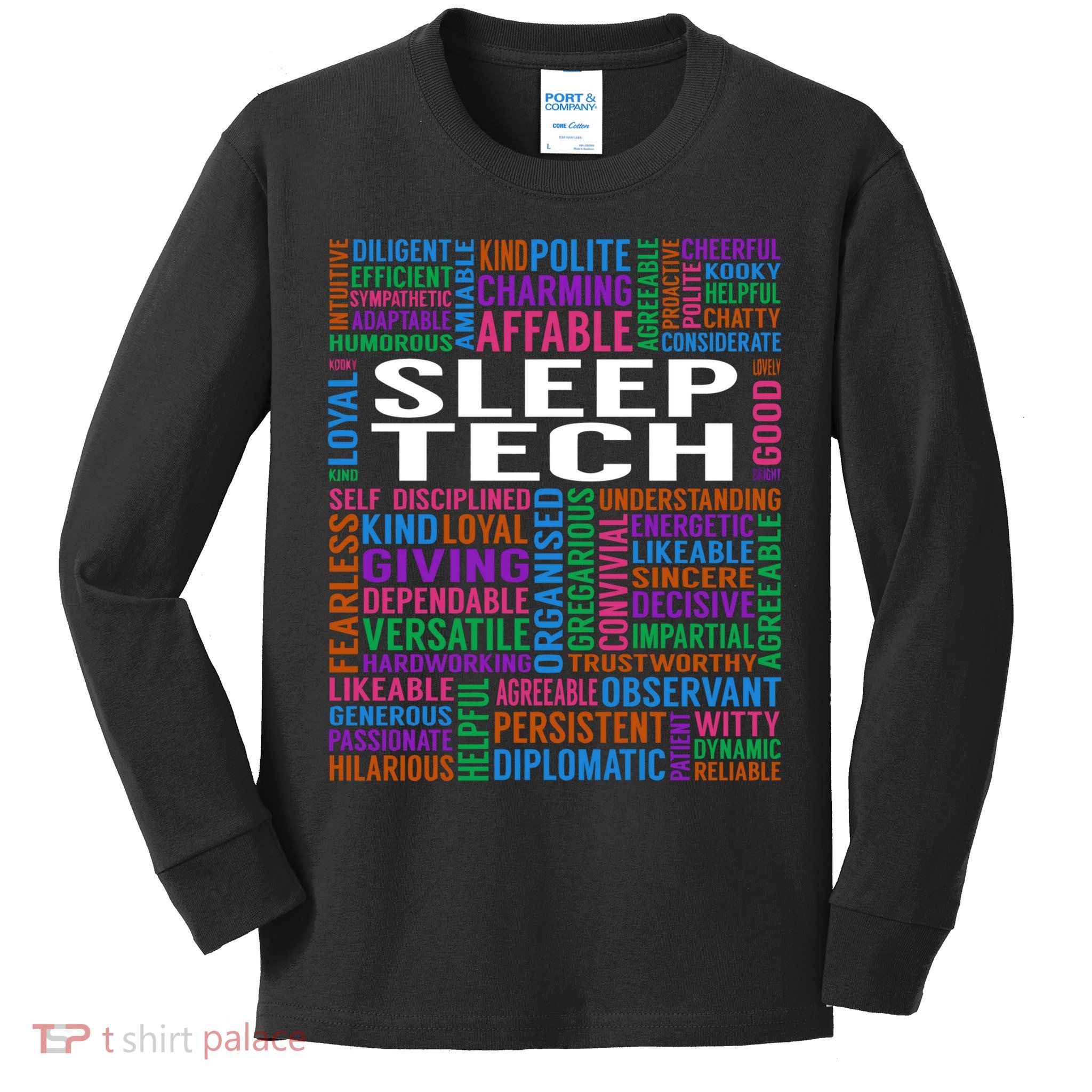 Sleep Tech Job Kids Long Sleeve Shirt