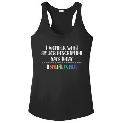 Sped Teacher Job Description Special Education Teacher Gift Ladies PosiCharge Competitor Racerback Tank