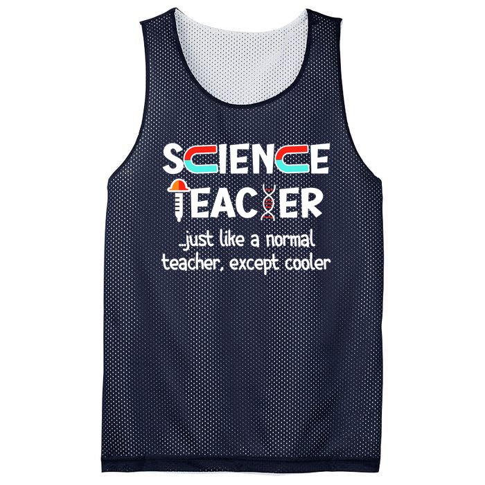 Science Teacher Just Like A Normal Teacher Funny Mesh Reversible Basketball Jersey Tank