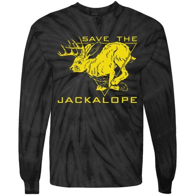 Save The Jackalope For Camping Lovers Tie-Dye Long Sleeve Shirt