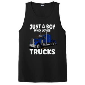 Semi Truck Just A Who Loves Trucks Cool Truck PosiCharge Competitor Tank