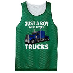 Semi Truck Just A Who Loves Trucks Cool Truck Mesh Reversible Basketball Jersey Tank