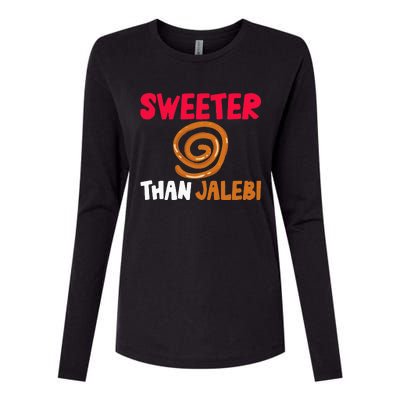 Sweeter Than Jalebi Desi Bollywood Sarcastic Funny Meme Womens Cotton Relaxed Long Sleeve T-Shirt