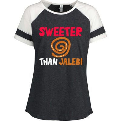 Sweeter Than Jalebi Desi Bollywood Sarcastic Funny Meme Enza Ladies Jersey Colorblock Tee