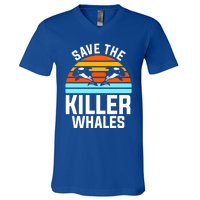 Save The Killer Whales Orca Gift V-Neck T-Shirt