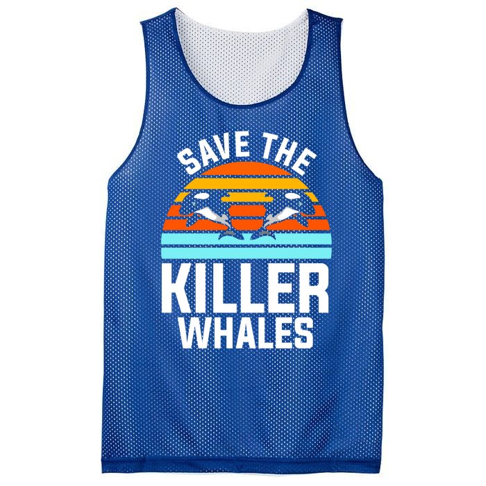 Save The Killer Whales Orca Gift Mesh Reversible Basketball Jersey Tank