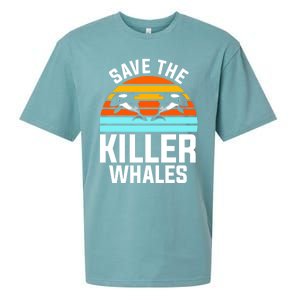 Save The Killer Whales Orca Gift Sueded Cloud Jersey T-Shirt