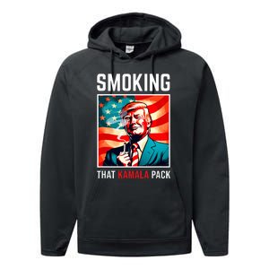 Smoking That Kamala Pack Trump 2024 Election Win Performance Fleece Hoodie