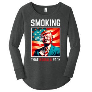 Smoking That Kamala Pack Trump 2024 Election Win Women's Perfect Tri Tunic Long Sleeve Shirt