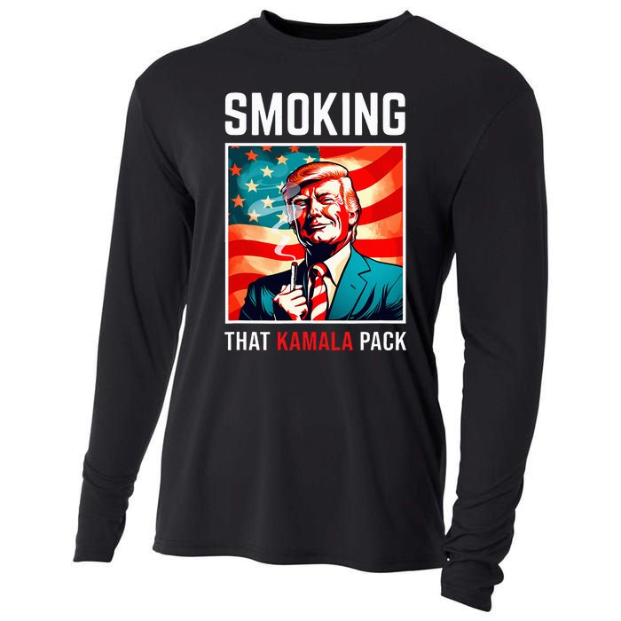 Smoking That Kamala Pack Trump 2024 Election Win Cooling Performance Long Sleeve Crew