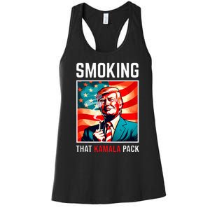 Smoking That Kamala Pack Trump 2024 Election Win Women's Racerback Tank