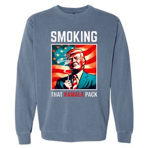 Smoking That Kamala Pack Trump 2024 Election Win Garment-Dyed Sweatshirt