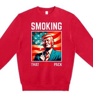 Smoking That Kamala Pack Trump 2024 Election Win Premium Crewneck Sweatshirt