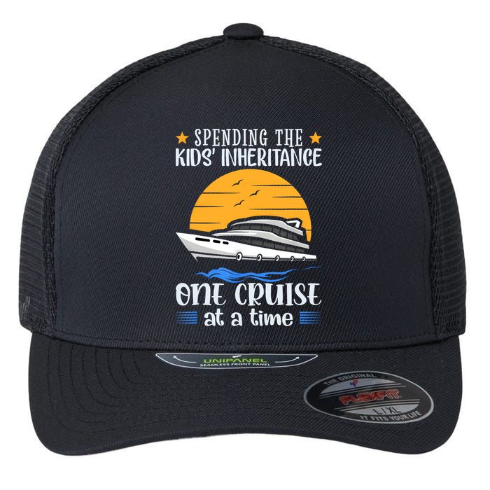 Spending The Kids Inheritance One Cruise At A Time Flexfit Unipanel Trucker Cap