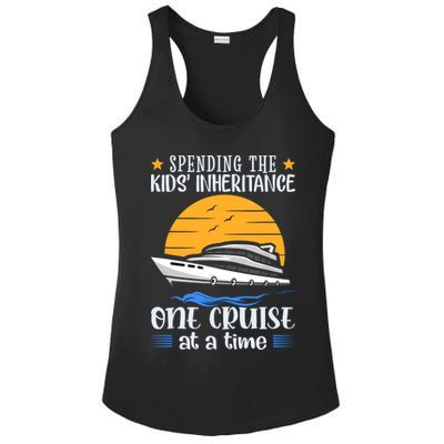 Spending The Kids Inheritance One Cruise At A Time Ladies PosiCharge Competitor Racerback Tank
