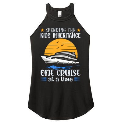 Spending The Kids Inheritance One Cruise At A Time Women's Perfect Tri Rocker Tank