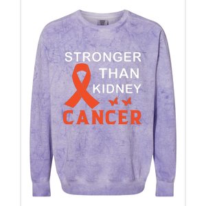 Stronger Than Kidney Cancer Breast Cancer Awareness Colorblast Crewneck Sweatshirt