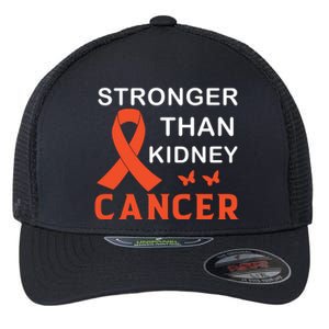 Stronger Than Kidney Cancer Breast Cancer Awareness Flexfit Unipanel Trucker Cap