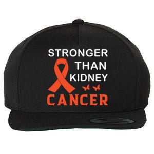 Stronger Than Kidney Cancer Breast Cancer Awareness Wool Snapback Cap