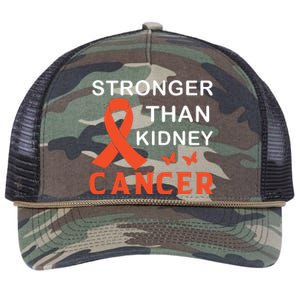 Stronger Than Kidney Cancer Breast Cancer Awareness Retro Rope Trucker Hat Cap