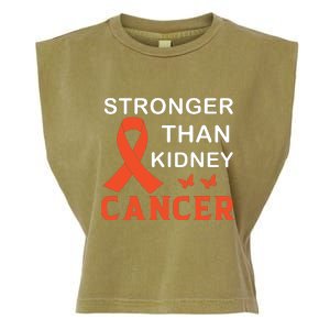 Stronger Than Kidney Cancer Breast Cancer Awareness Garment-Dyed Women's Muscle Tee