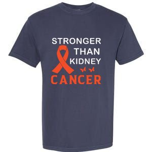 Stronger Than Kidney Cancer Breast Cancer Awareness Garment-Dyed Heavyweight T-Shirt