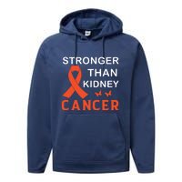 Stronger Than Kidney Cancer Breast Cancer Awareness Performance Fleece Hoodie