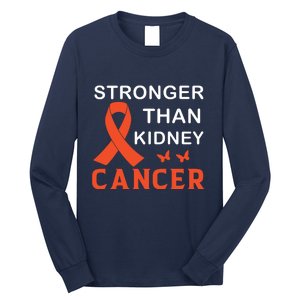 Stronger Than Kidney Cancer Breast Cancer Awareness Long Sleeve Shirt