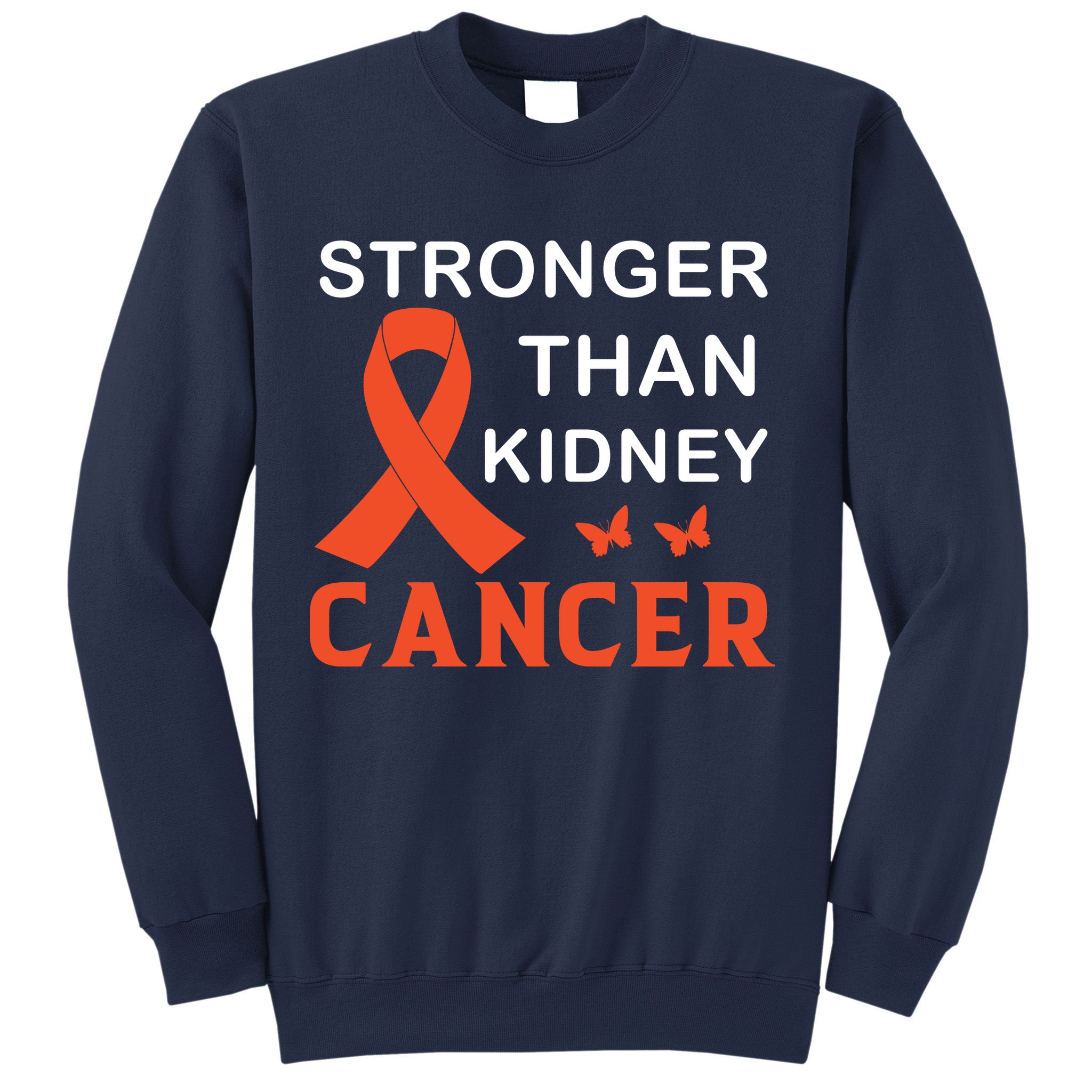 Stronger Than Kidney Cancer Breast Cancer Awareness Sweatshirt