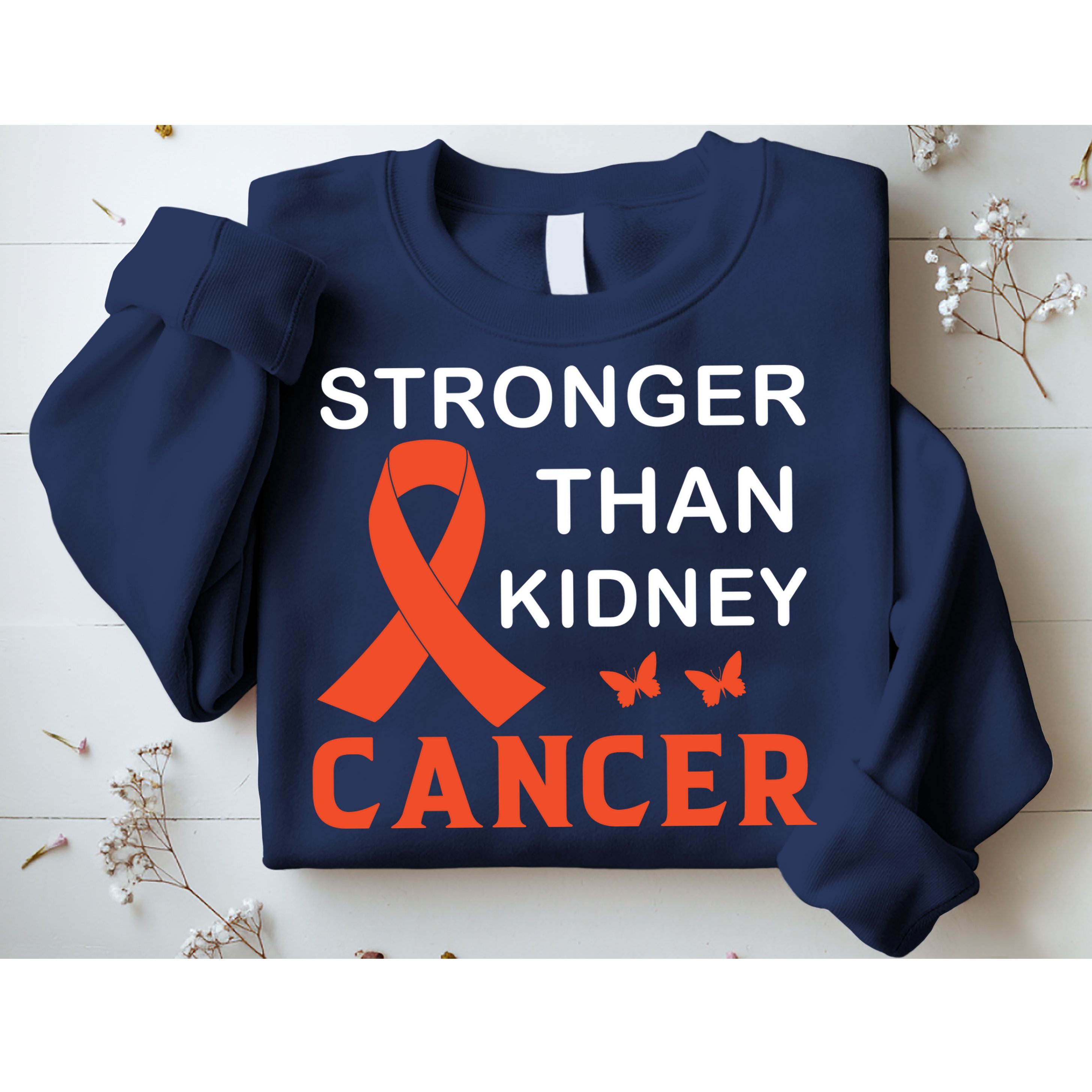 Stronger Than Kidney Cancer Breast Cancer Awareness Sweatshirt