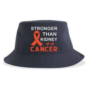 Stronger Than Kidney Cancer Breast Cancer Awareness Sustainable Bucket Hat