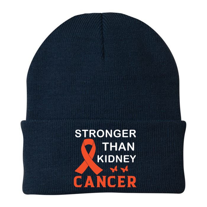 Stronger Than Kidney Cancer Breast Cancer Awareness Knit Cap Winter Beanie