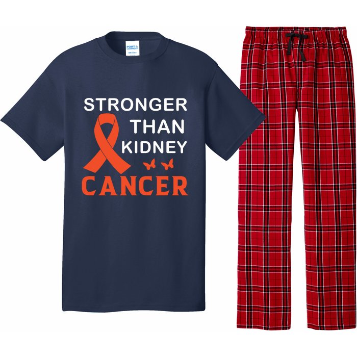 Stronger Than Kidney Cancer Breast Cancer Awareness Pajama Set