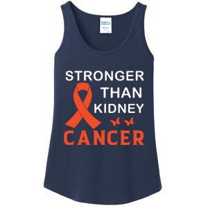 Stronger Than Kidney Cancer Breast Cancer Awareness Ladies Essential Tank