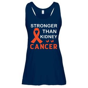 Stronger Than Kidney Cancer Breast Cancer Awareness Ladies Essential Flowy Tank