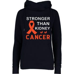 Stronger Than Kidney Cancer Breast Cancer Awareness Womens Funnel Neck Pullover Hood