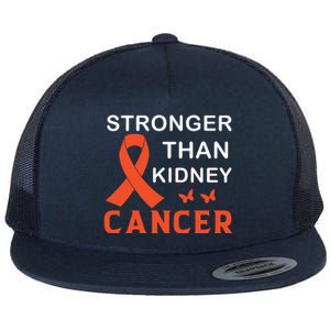 Stronger Than Kidney Cancer Breast Cancer Awareness Flat Bill Trucker Hat