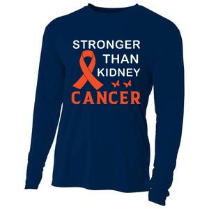 Stronger Than Kidney Cancer Breast Cancer Awareness Cooling Performance Long Sleeve Crew