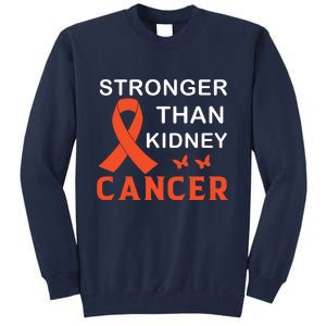 Stronger Than Kidney Cancer Breast Cancer Awareness Tall Sweatshirt