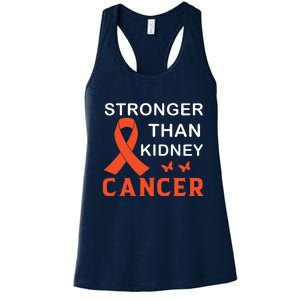 Stronger Than Kidney Cancer Breast Cancer Awareness Women's Racerback Tank