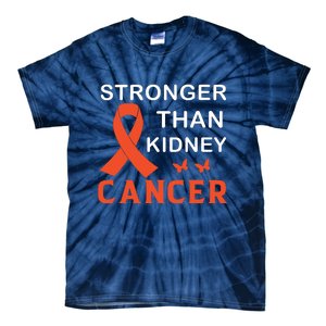 Stronger Than Kidney Cancer Breast Cancer Awareness Tie-Dye T-Shirt