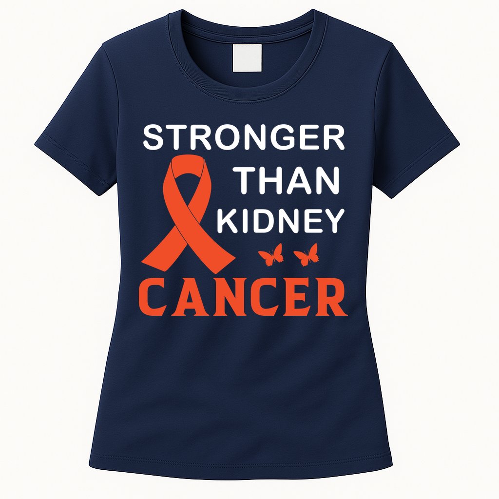 Stronger Than Kidney Cancer Breast Cancer Awareness Womens T-Shirt