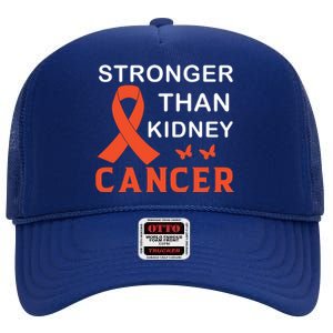 Stronger Than Kidney Cancer Breast Cancer Awareness High Crown Mesh Back Trucker Hat