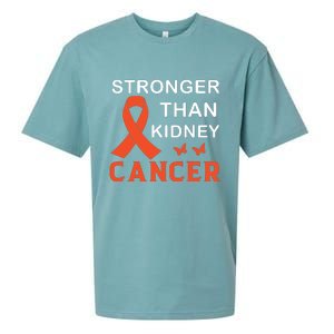 Stronger Than Kidney Cancer Breast Cancer Awareness Sueded Cloud Jersey T-Shirt